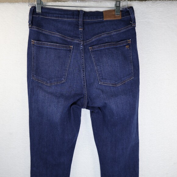 Madewell Women's Size 29 10" High Rise Skinny Jeans Dark Wash Stretch - Picture 5 of 8
